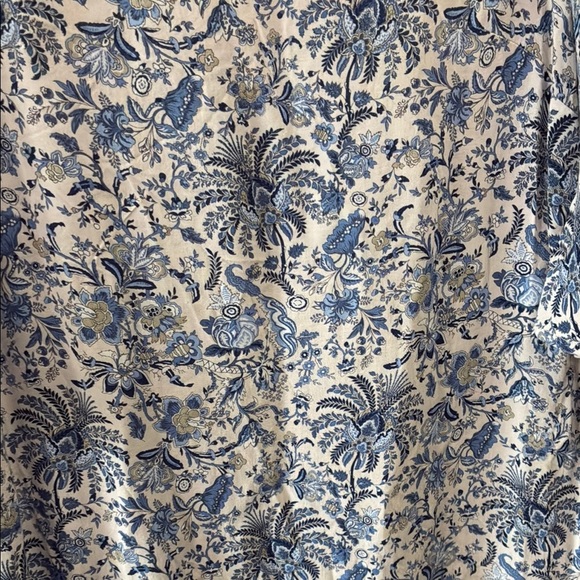 H&M Blue and White Midi Dress with Bateau Neckline - Picture 5 of 11